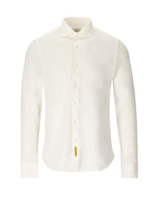 B-D BAGGIES White Michigan Pique Shirt for men