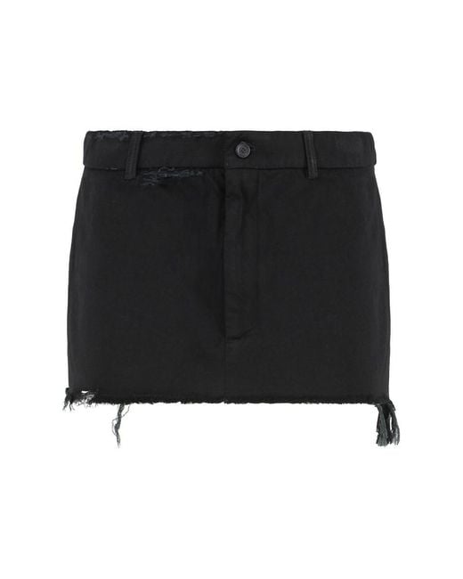 Balenciaga Black Wool Mini Skirt