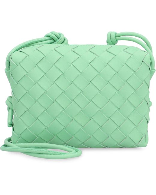 Bottega Veneta Green Mini Loop Leather Camera Bag