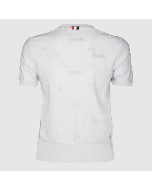 Thom Browne White Wool T-Shirt
