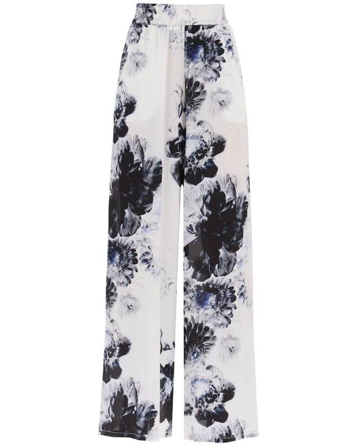 Alexander McQueen White Orchid Pajama Pants