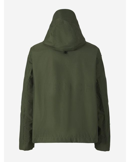 Givenchy Green Technical Windbreaker Jacket for men