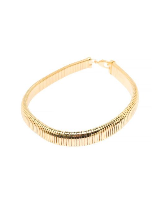 FEDERICA TOSI Metallic 'cleo' Necklace With Clasp Fastening In 18k Gold Plated Bronze Woman