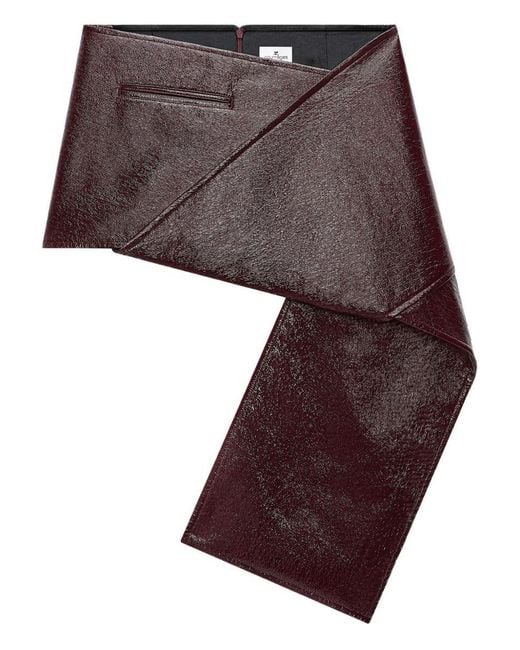 Courreges Purple Vinyl Mini Skirt