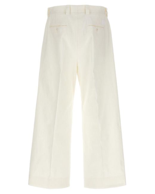 Dolce & Gabbana White Loose Leg Pants for men