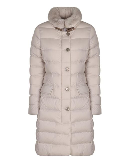 Moorer Natural Vetiver Long Down Jacket
