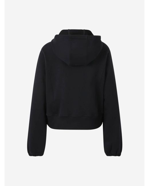 Moncler Black Plush Hooded Cardigan