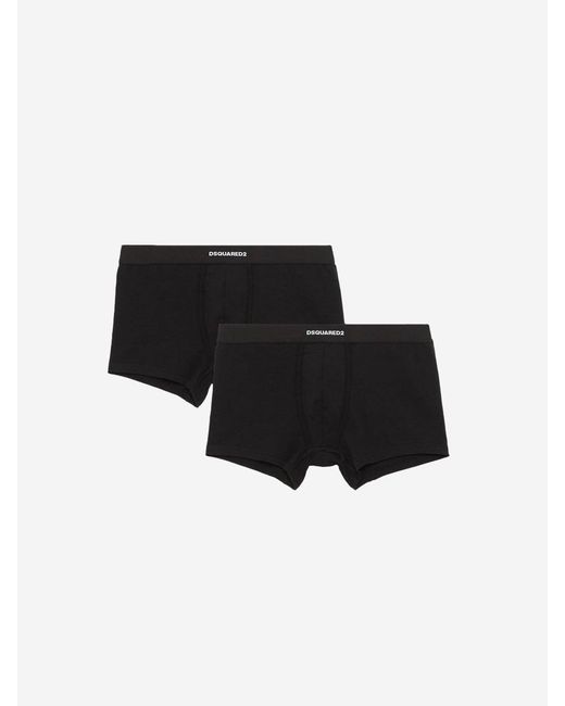 DSquared² Black Cotton Boxer Pack for men