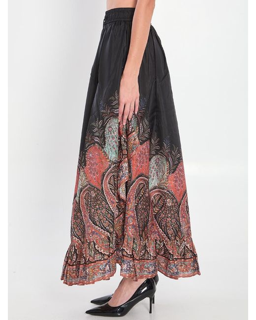 Zimmermann Brown Rhiannon Ruffle Maxi Skirt