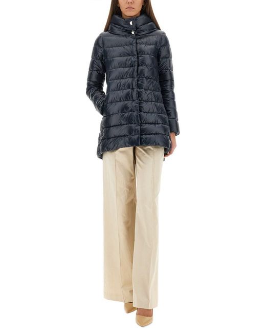 Herno A-Shape Amelia Down Jacket in Blue | Lyst UK