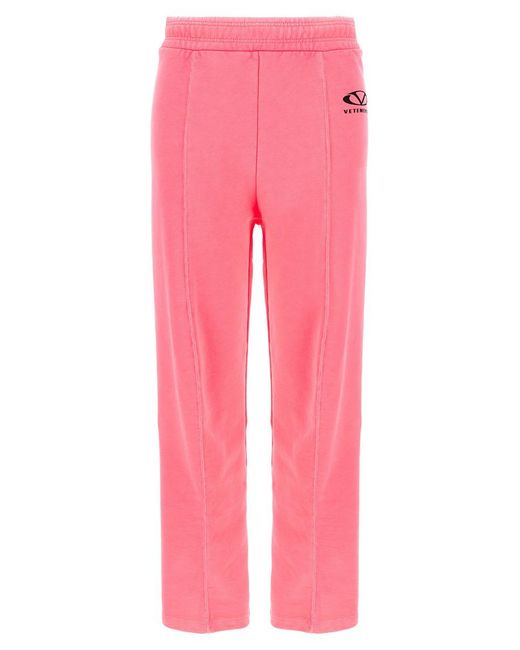 Vetements Oval Logo Pants in Pink | Lyst UK