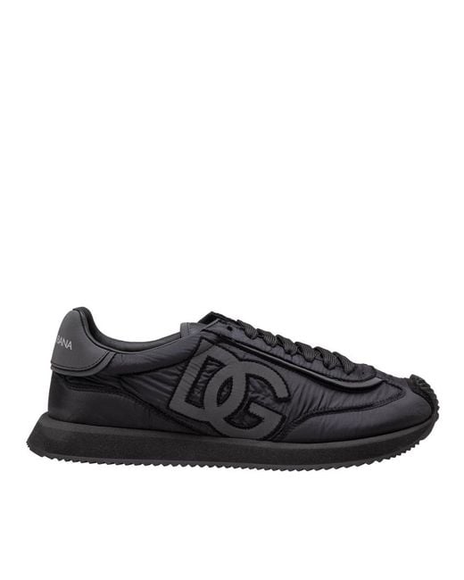 Dolce & Gabbana Black Dolce & Gabbana Nylon And Suede Sneakers for men