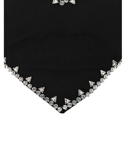 Area Black 'Crystal Trim Heart' Top