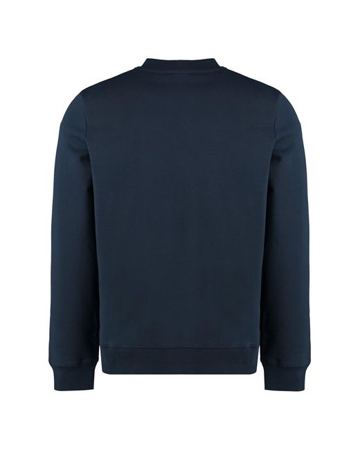 A.P.C. Blue Cotton Crew-neck Sweatshirt for men