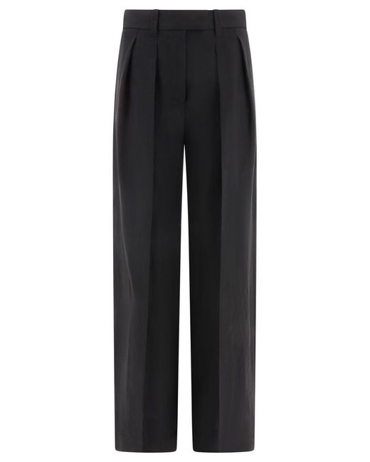 Brunello Cucinelli Black Wide Tailored Trousers