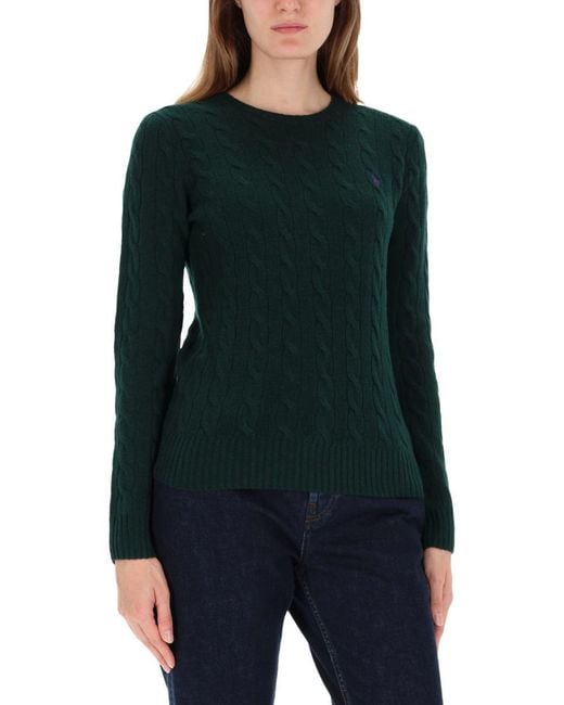 Polo Ralph Lauren Green Cable-Knit