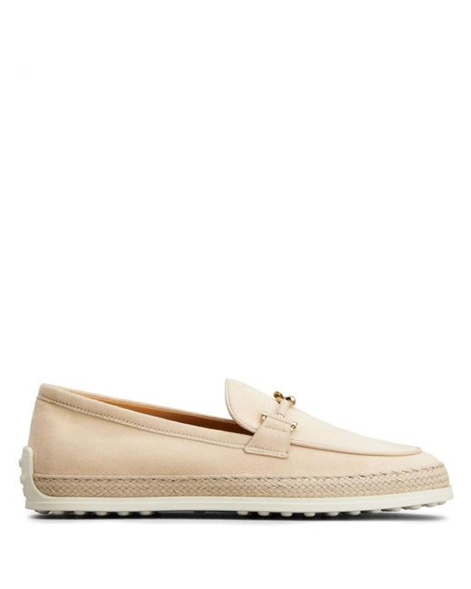 Tod's Natural Loafers With Buckle
