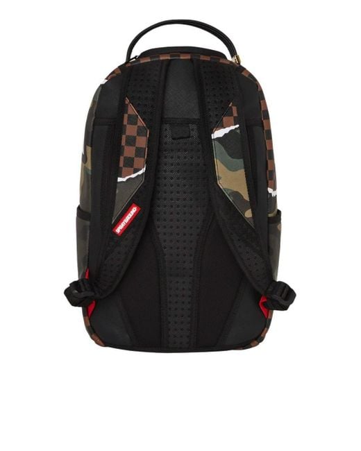 Sprayground Red Tear It Up Camo Backpack for men