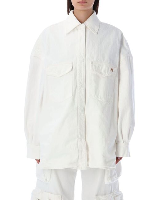 The Attico White Denim Jacket