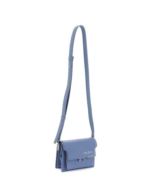 Marni Blue Mini Soft Trunk Shoulder Bag for men