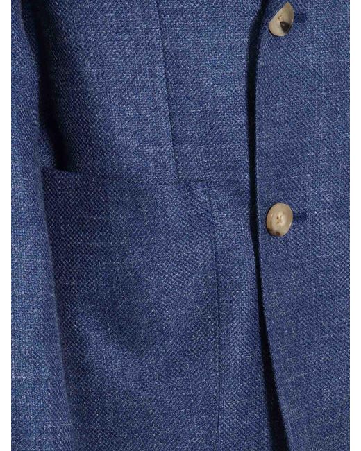 Luigi Bianchi Blue Jacket for men
