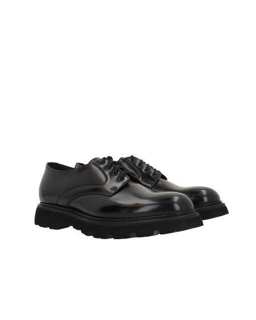 Doucal's Black Flat Shoes for men