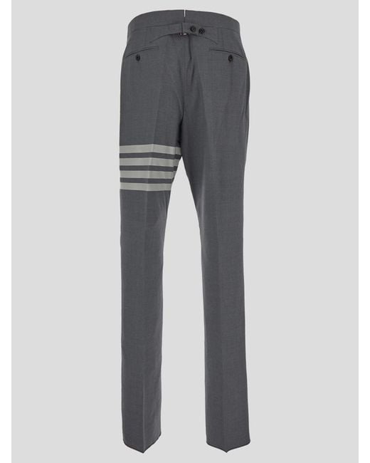 Thom Browne Gray Thome Trousers for men