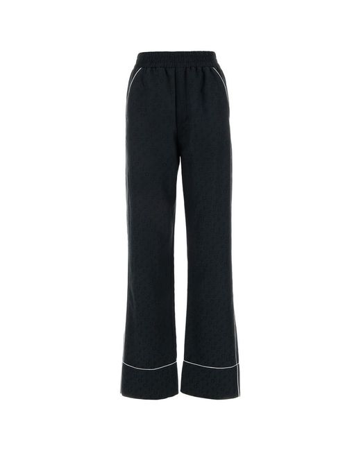 Off-White c/o Virgil Abloh Black Piped-trim Pyjama Trousers