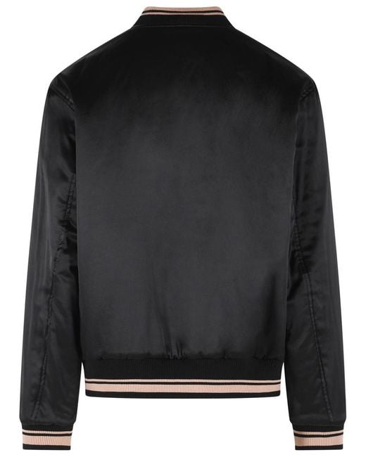 Dries Van Noten Black 'Volker' Reversible Bomber Jacket for men