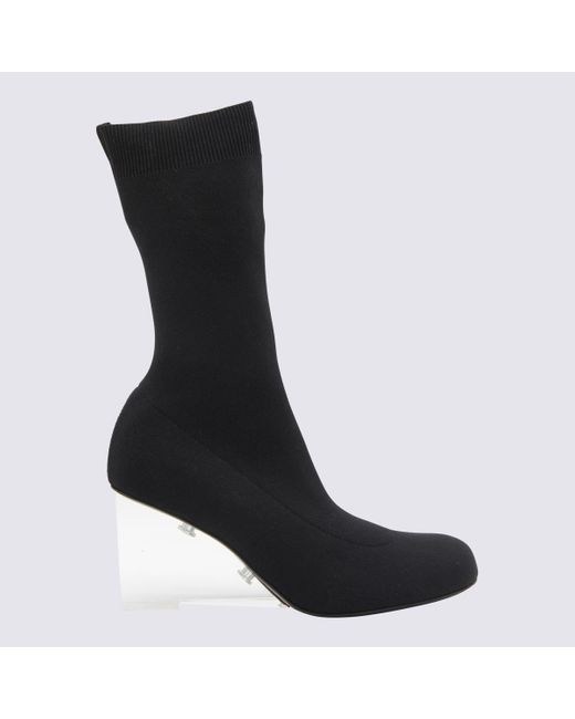 Alexander McQueen Black Stretch Shard Boots