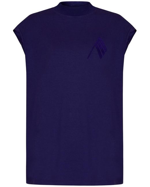 The Attico laurie T shirt in Blue Lyst