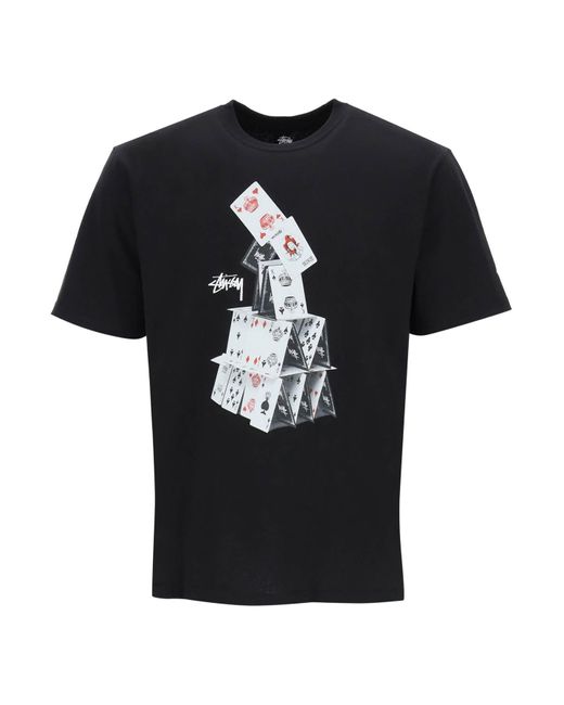 Stussy Cotton House Of Cards T-shirt in Black for Men | Lyst