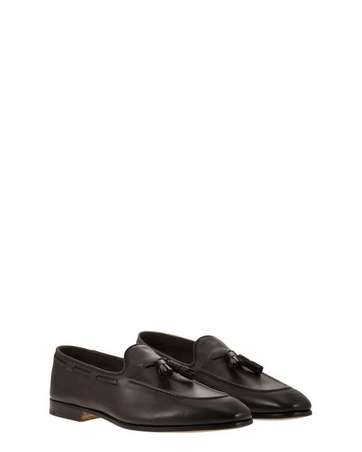 Church's Brown Brushed Calf Leather Loafer for men