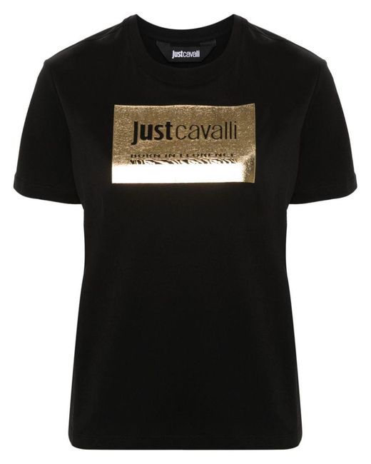 Just Cavalli Black T-Shirts And Polos