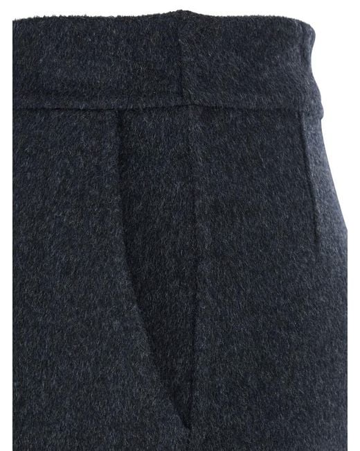 Semicouture Blue 'Ilaria' Skirt With Side Pockets