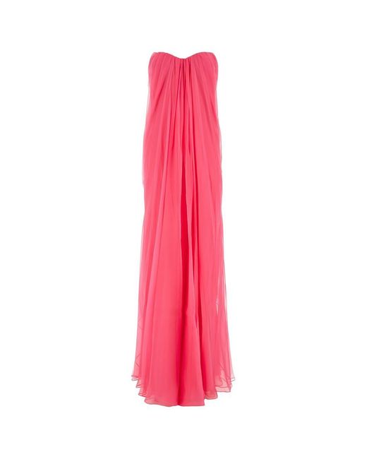 Alexander McQueen Pink Silk Dress,