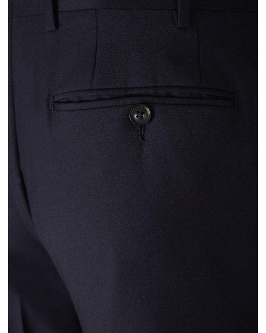 Canali Blue Cashmere Plain Suit for men