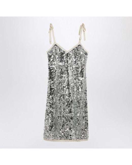 Prada Gray Sequin Dress