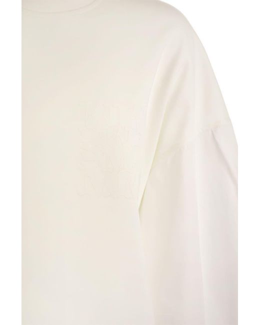 Max Mara White Agora - Poplin T-shirt Dress