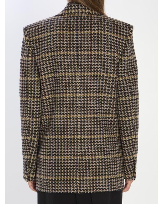 Saint Laurent Multicolor Checked Wool Jacket