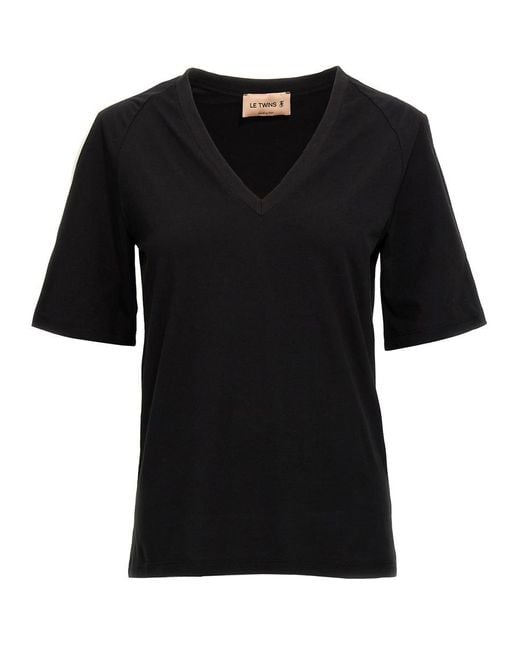 Le twins 'Gianna' T-Shirt in Black | Lyst
