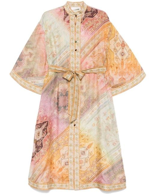 Zimmermann Multicolor Tallow Printed Silk Midi Dress