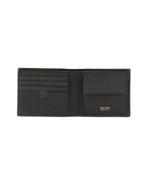 Tom Ford Black Bifold Wallet T Line Classic for men