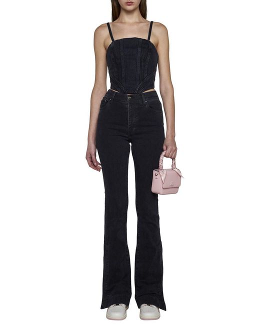 Amiri Blue Denim Corset