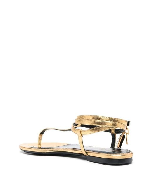Tom Ford Natural Thong-strap Leather Sandals