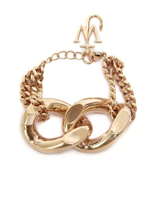 J.W. Anderson Metallic Logo-detail Chain-link Bracelet