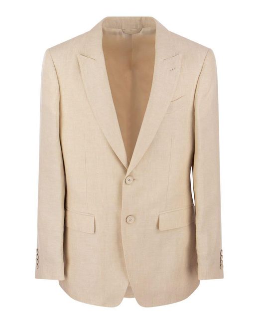Etro Natural Linen And Silk Jacket for men