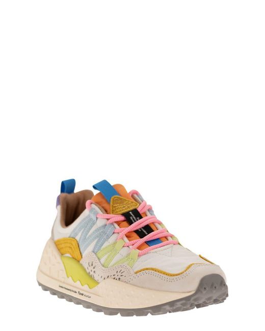 Flower Mountain Natural Washi - Sneakers In Suede And Technical Fabric