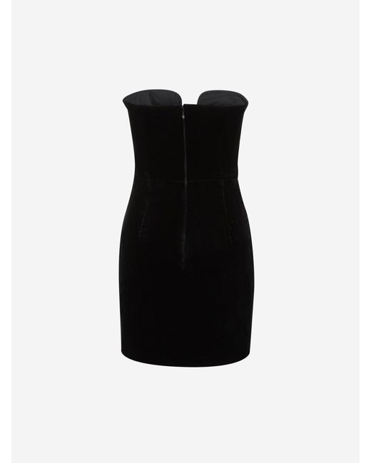 Roland Mouret Black Velvet Mini Dress