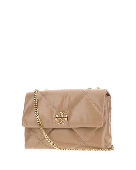 Tory Burch Natural Camel Leather Shoulder Bag